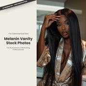 Melanin Vanity Stock Photo Gold Robe