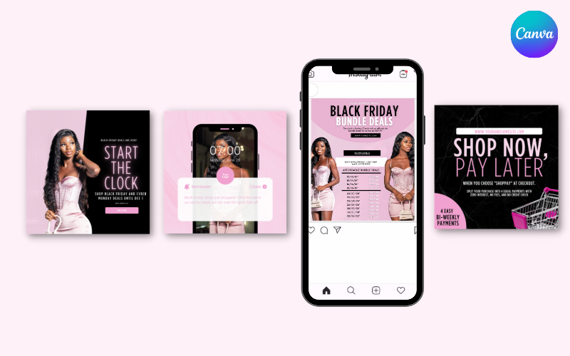 Black Friday Themed Instagram Post Templates