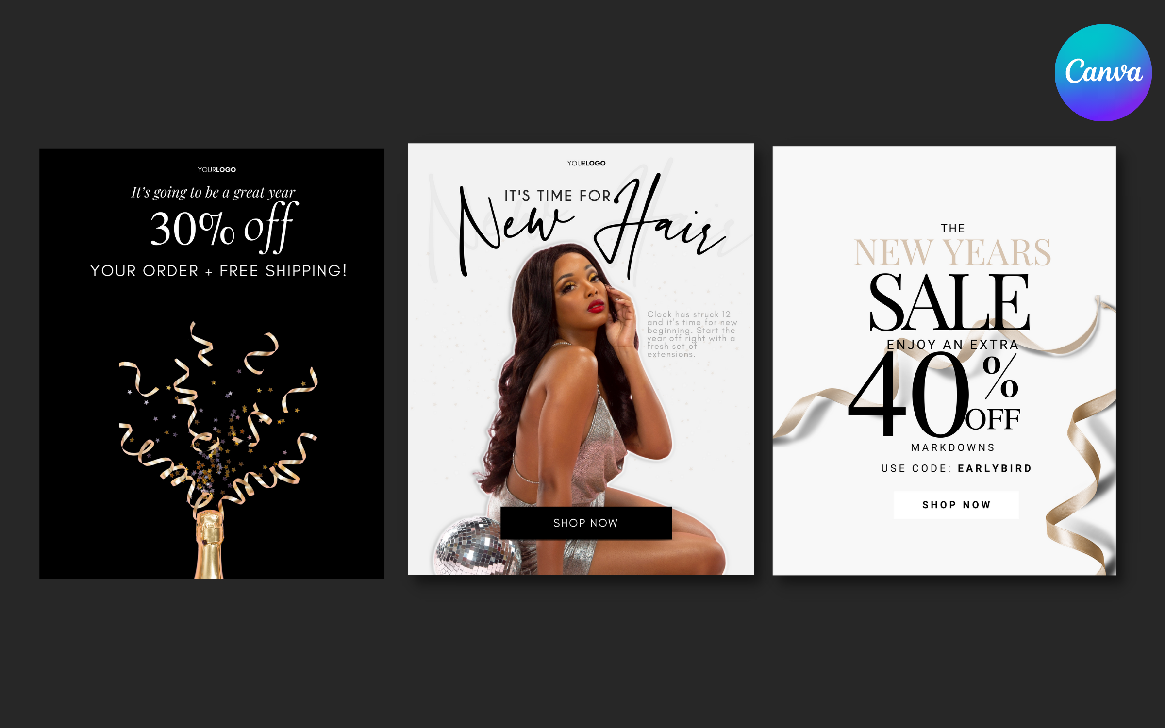 New Years Themed Email Templates