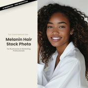 Melanin Beauty Stock Photo Youthful Model Close Up Highlights Side Part