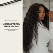 Melanin Vanity Stock Photo White Robe