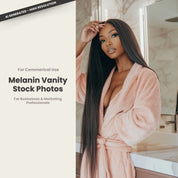Melanin Vanity Stock Photo Long Hair