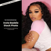 Insta Baddie Stock Photo Close Up (Premium Image - Real Model)
