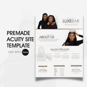 Acuity Luxe Hair Canva Template