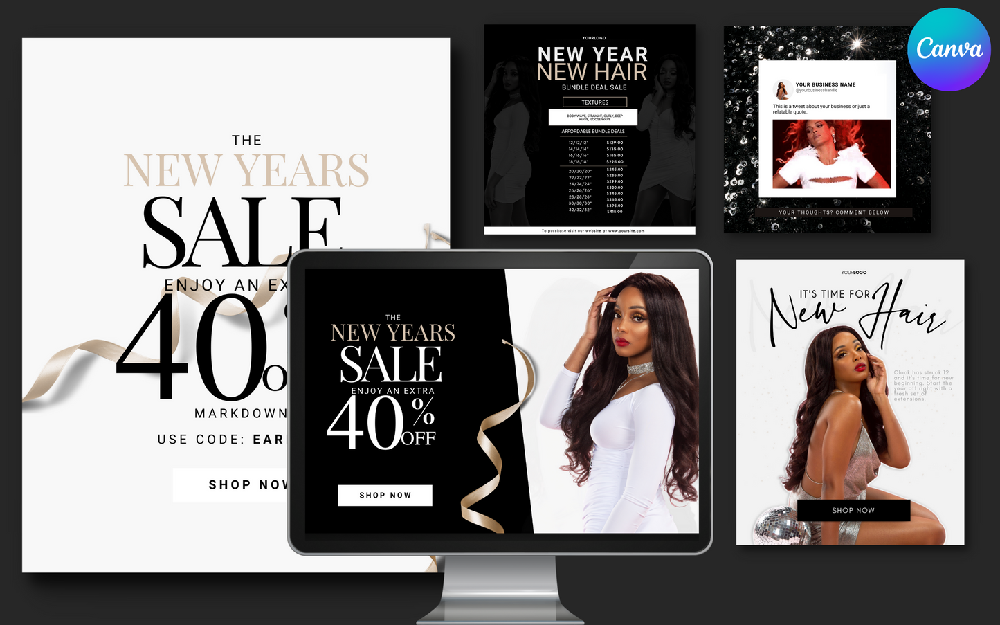 New Years Template Bundle