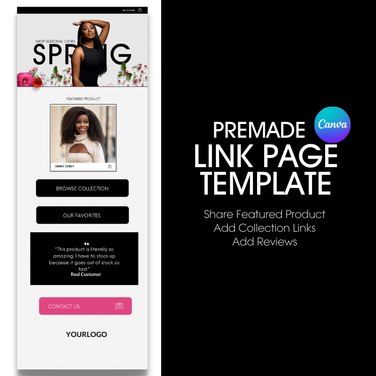 Beauty Promotion Link Page Templates