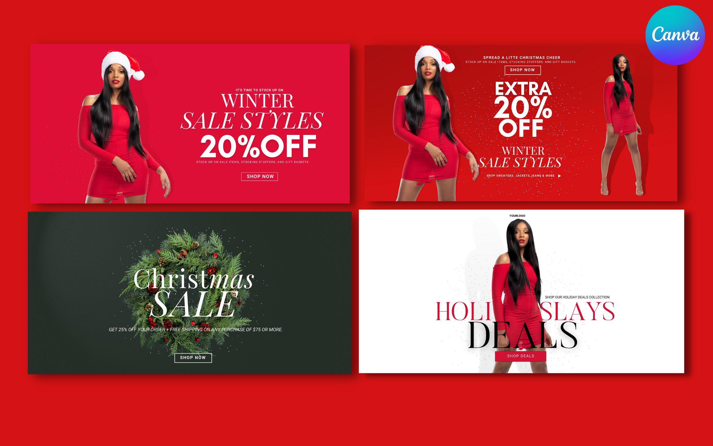 Christmas Themed Website Banners
