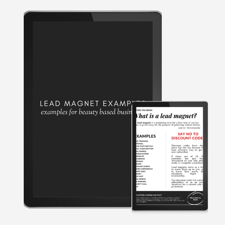 Lead Magnet Funnel Examples For Beauty Based Business