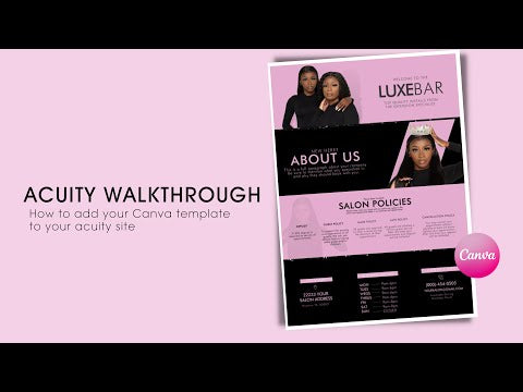 Acuity Luxe Hair Canva Template
